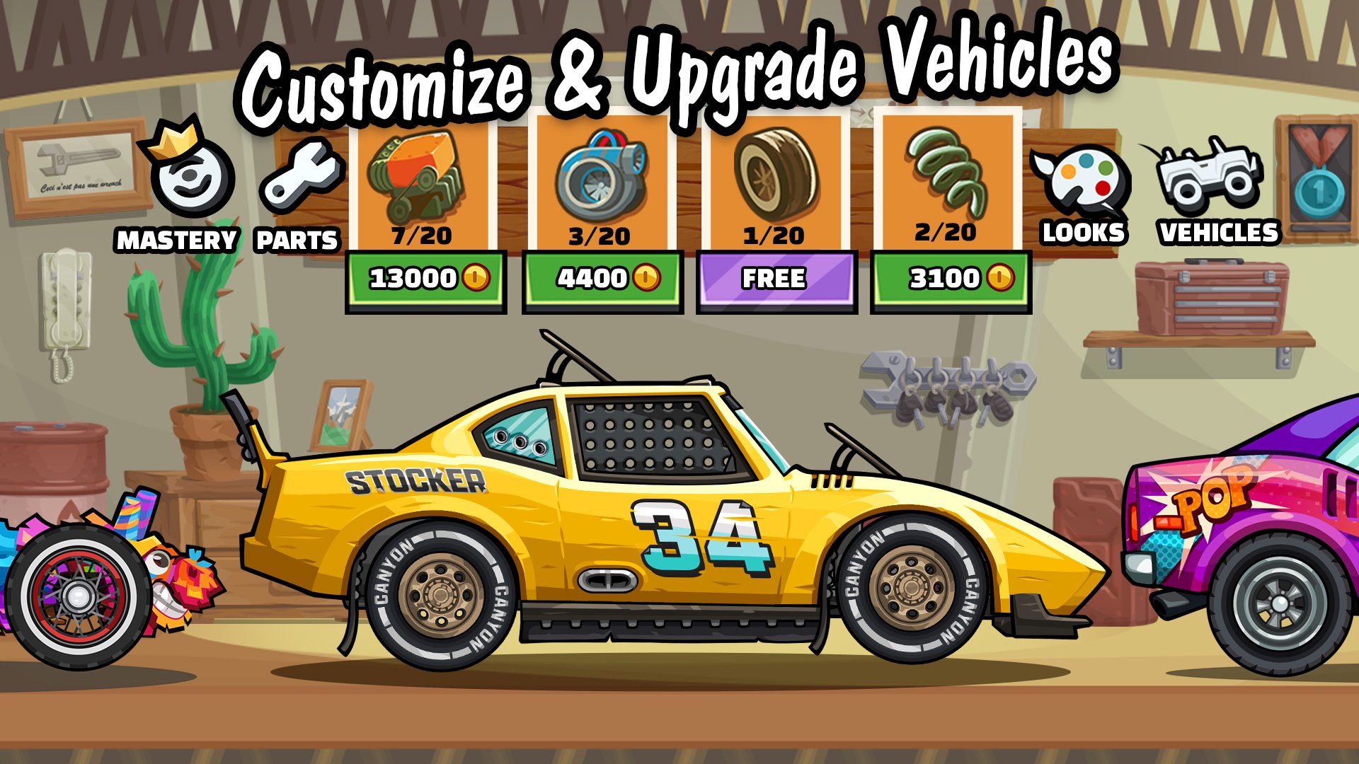 Hill Climb Racing 2 — трюки и прыжки на трамплинах