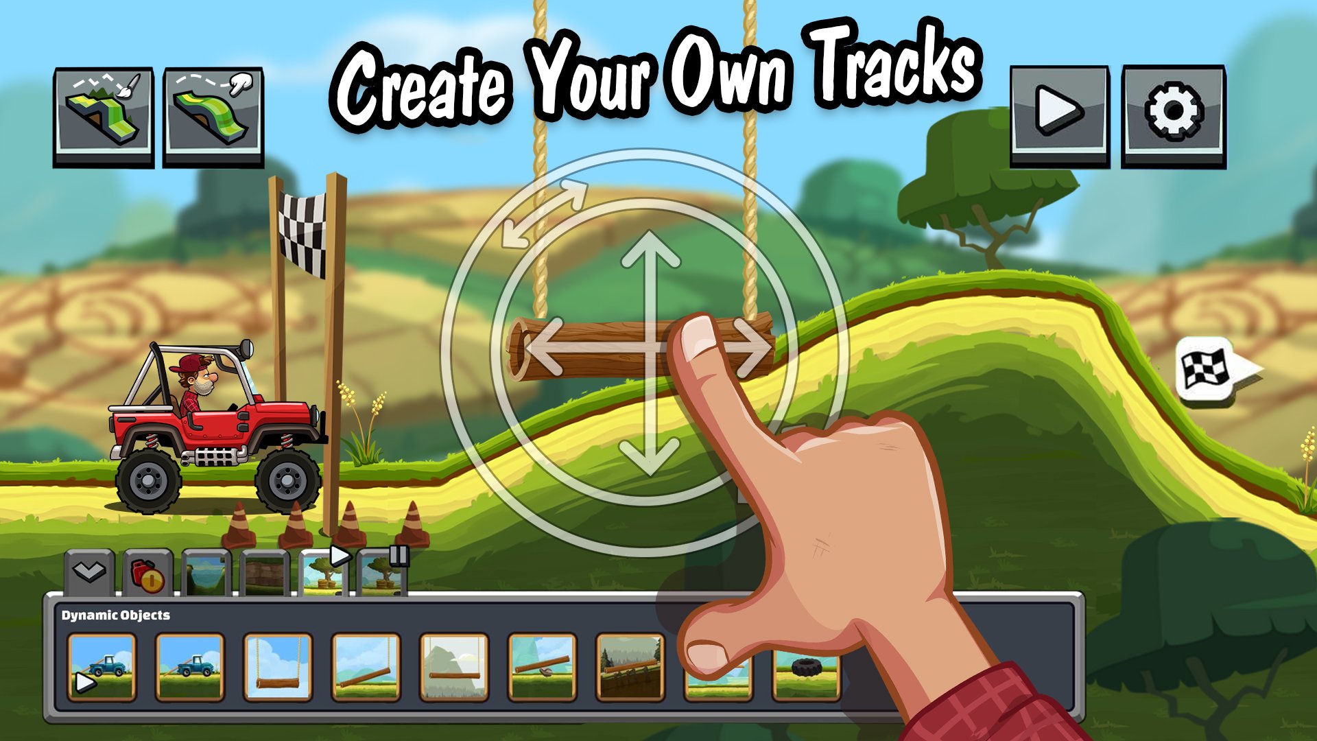 Hill Climb Racing 2 — прыжок на трамплине