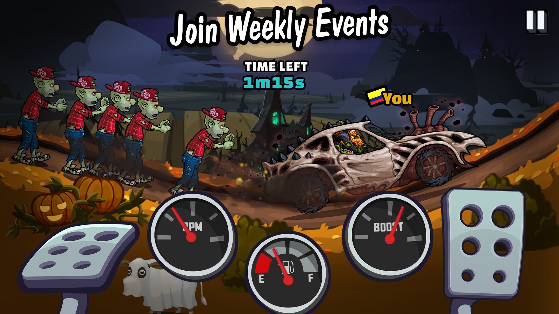 Hill Climb Racing 2 — финиш онлайн-гонки